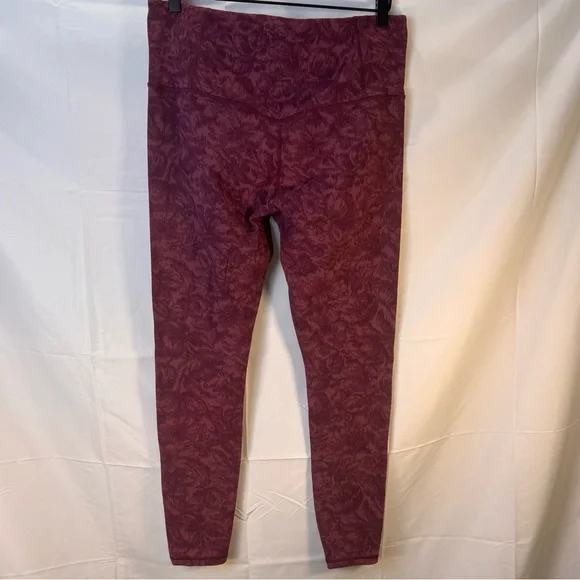Athleta Elation Textured Tight in Burgundy/Mauve Print Size XL - Picture 3 of 7